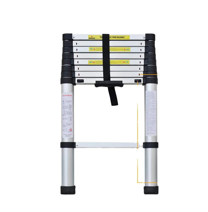 Modern EN131 Certified Combination Aluminum Telescopic Folding Ladder 11 Steps 30cm Step Distance 150kg Capacity 1 Year Warra