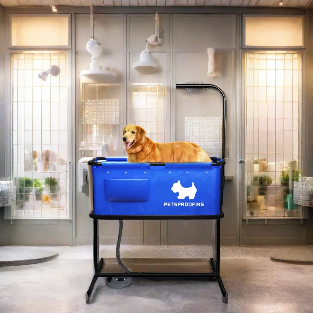Portable PVC and Iron Animal Cleaning Equipment Dog Wash Machine and Pet Grooming Bath Bathtub for Spa Shower
