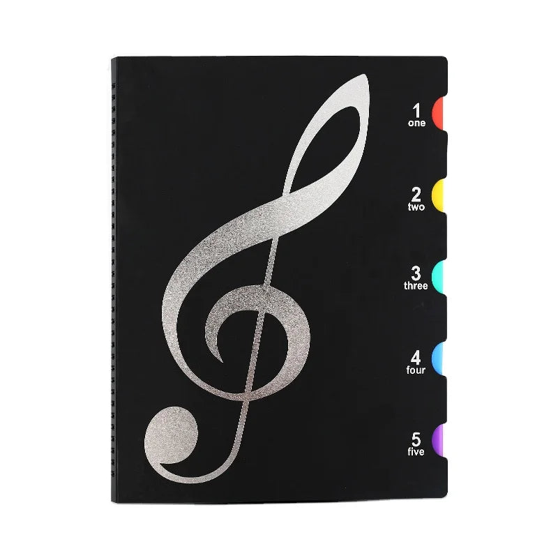 PP Custom Blank A4 Display Pocket Piano Stand Book Storage Holder 3 Ring Choral Choir Sheet Music Binder with Hand Strap