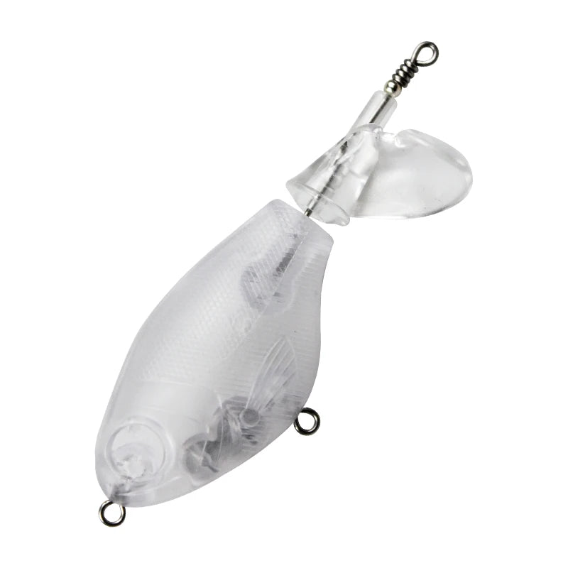 Unpainted 75mm Whopper Plopper Fishing Lure Topwater Popper Bass Pike Crankbaits Rotating Wobbler Fish Artificial Bait made A
