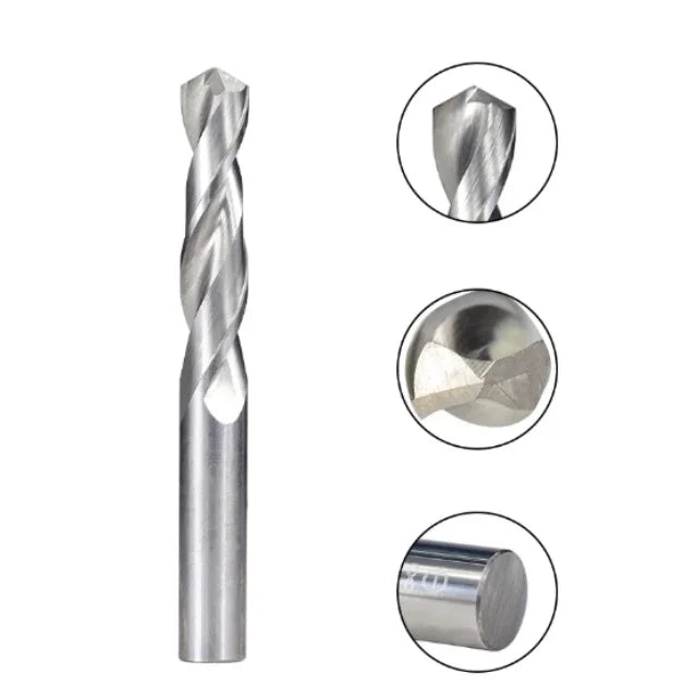 CHENGZHEN 1-2.0MM Tungsten Carbide Twist Drill Bit DIN 338 5Pcs Set for CNC Lathe Metal Drilling Drill Shank 3-Year Warranty