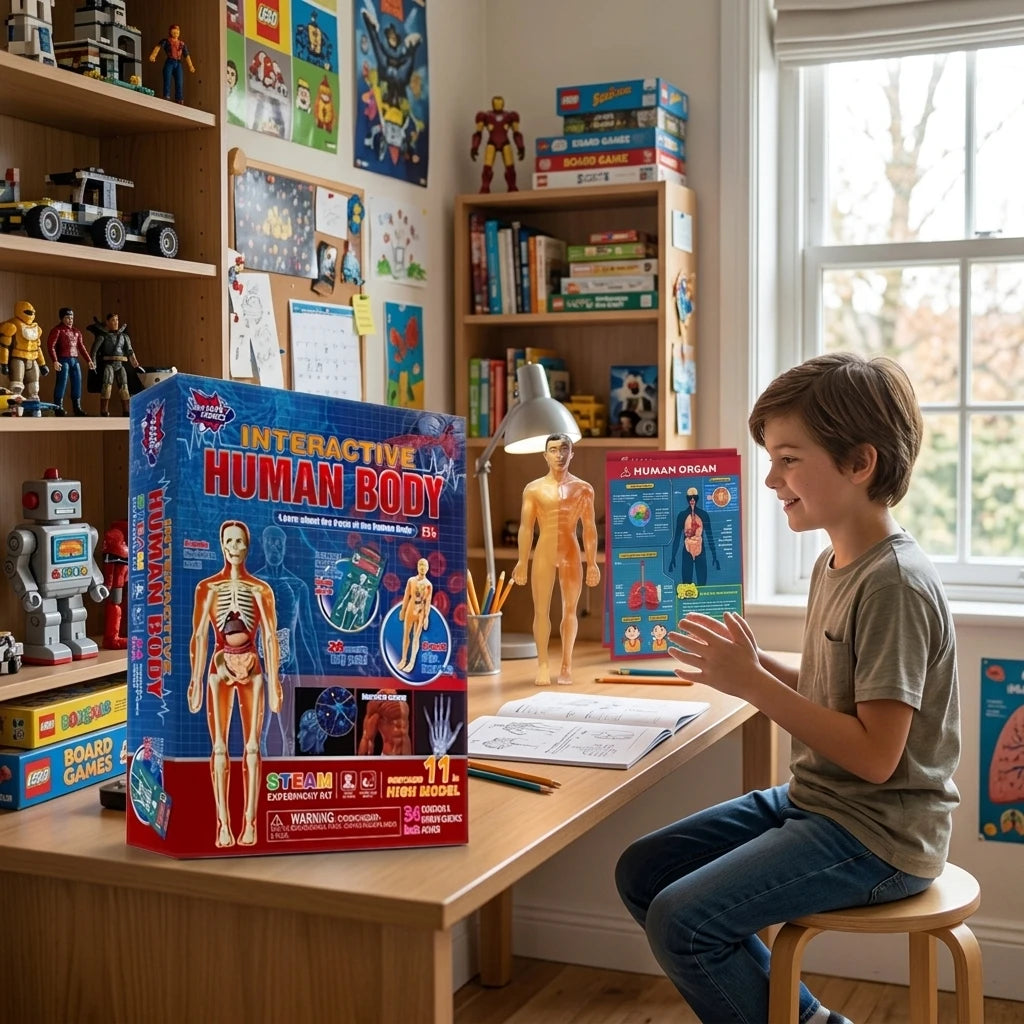 DIY Educational Stem Toy Kids Anatomy Toys 3D Interactive Human Body Model Toys for Kids 8-12 Years