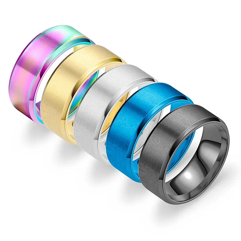 2024 New Product Customization Gold Silver Plated Titanium Steel Polished Men Rings Stainless Steel Rings Couple Rings for Me