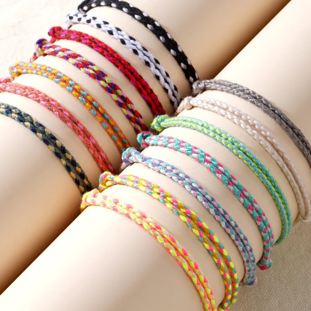 Go2boho Boho Wholesale Cheap Thread Jewelry Summer Beach New Woven & Braided Hawaii Cotton Anklets Bracelets for Women