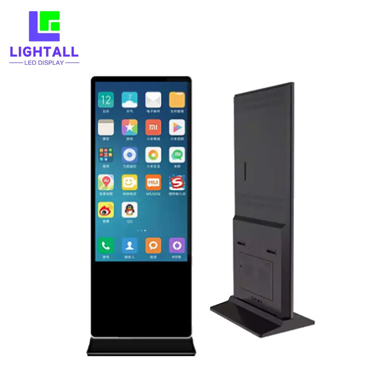Floor Standing 55 Inch Indoor LCD Advertising Display Touch Interactive Screens AD Kiosk Stand Alone Digital Advertising Mach