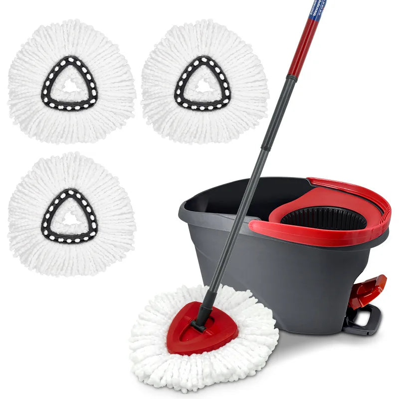 Washable Microfiber Cleaning Mop Replacement Pad Spinning Mop Head Replacement for O-Cedar V Ileda 360 All Corner Deep Cleani