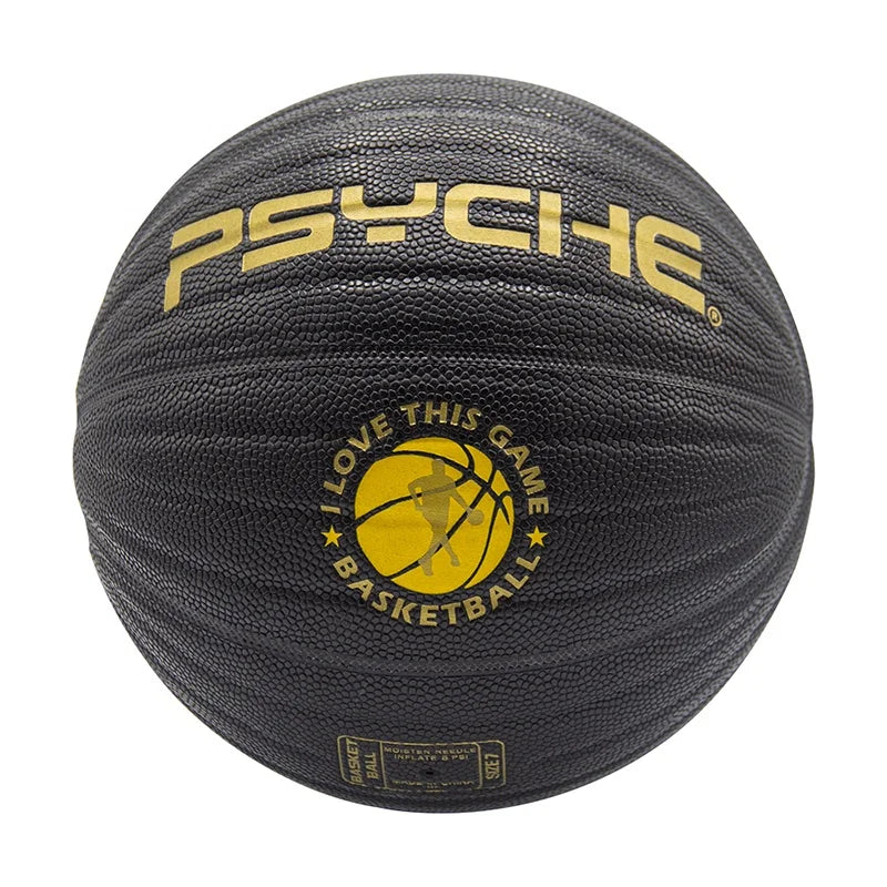 PSYCHE Official Size 7 Tournament Basketball Composite PU Leather HEAVY Ball with Deep Channels for Pro Practice