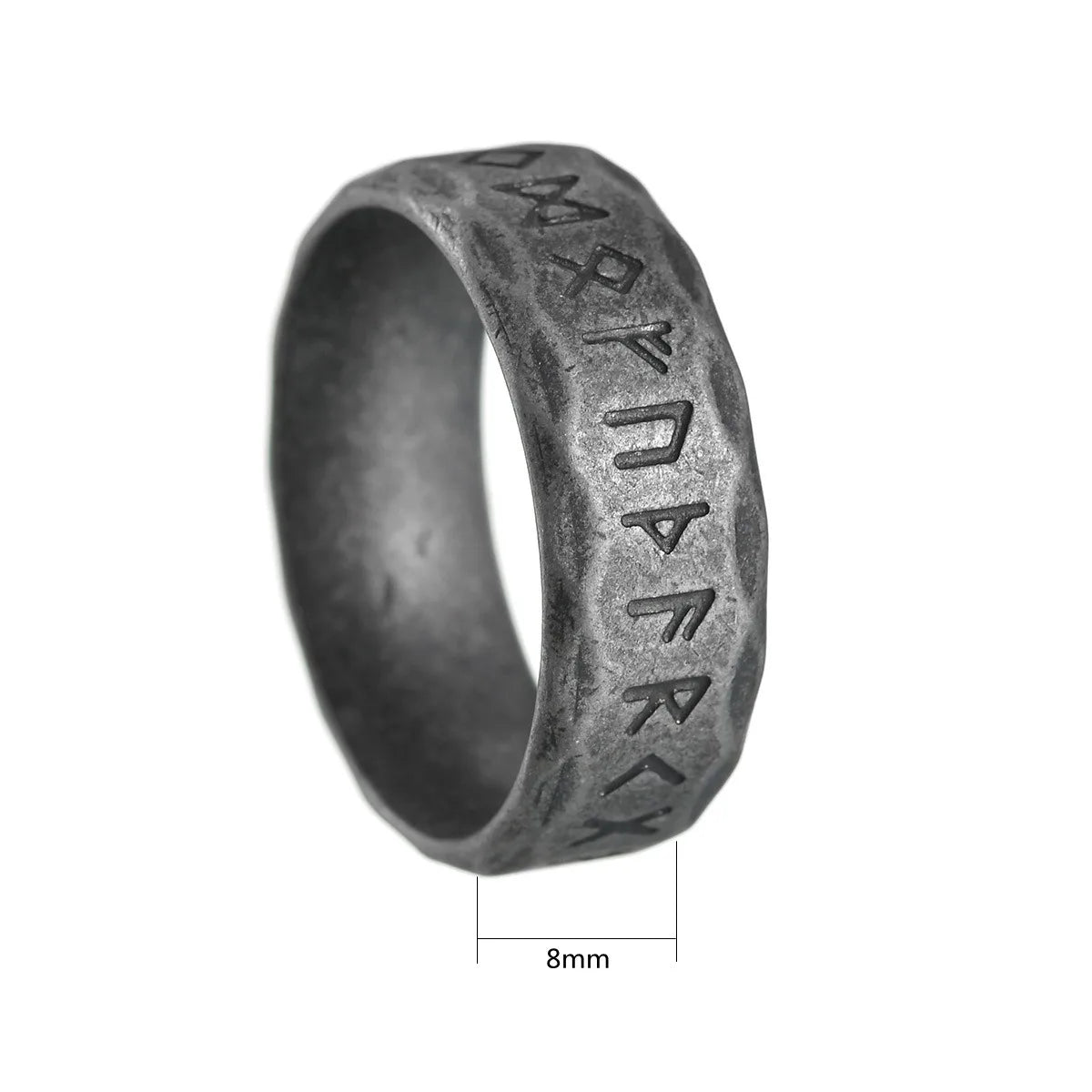 Handmade Viking Ring Norse Rune Ring for Men Ancient Silver Stainless Steel Blank/ Viking Amulet Ring Gothic Jewelry Gift