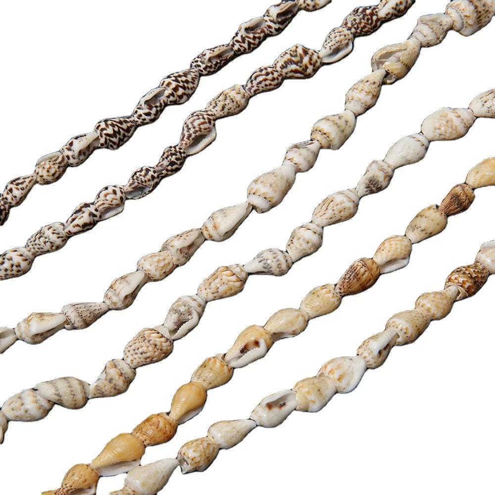 Natural Seashell Trumpet Shell Beads Strand Drop Shape Conch Loose Beads for Bracelet Necklace Earrings DIY Jewelry Making