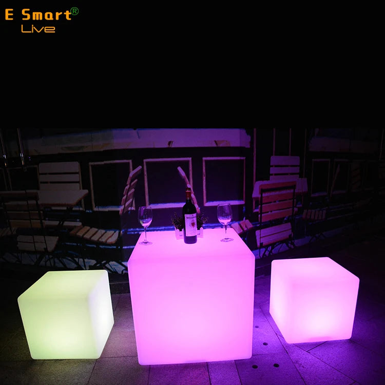 Led Outdoor Rechargeable Modern Cube Waterproof Led Furniture Night Lamp Led Cube Chair