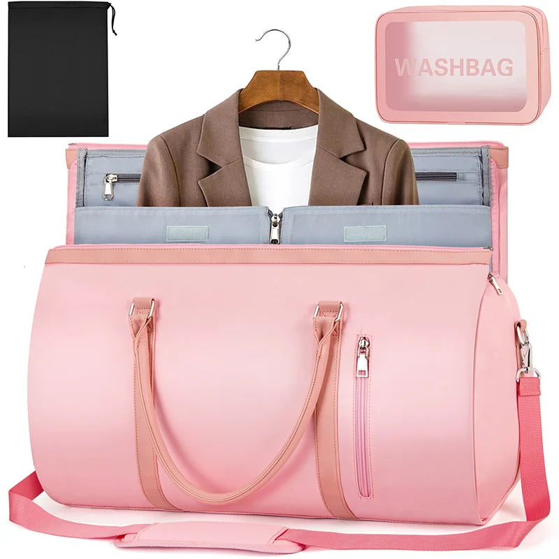 Convertible Garment Duffel Bag Carry on Garment Bags 2 in 1 Hanging Suitcase Suit Travel Duffel Overnight Weekender Bags
