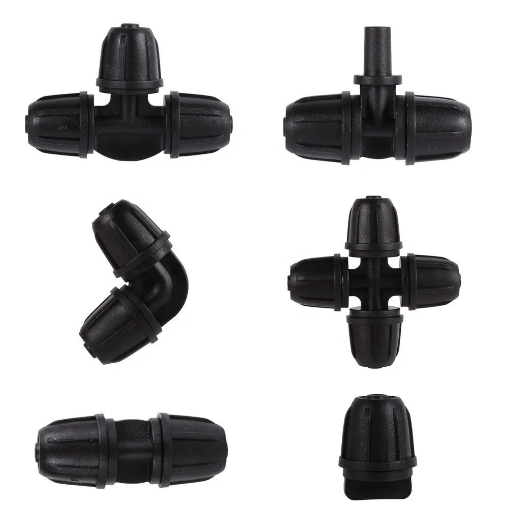1/4 Inch Hose Locked Connector 4/7mm Plastic Hose Fittings for Garden Agriculture Watering Irrigation