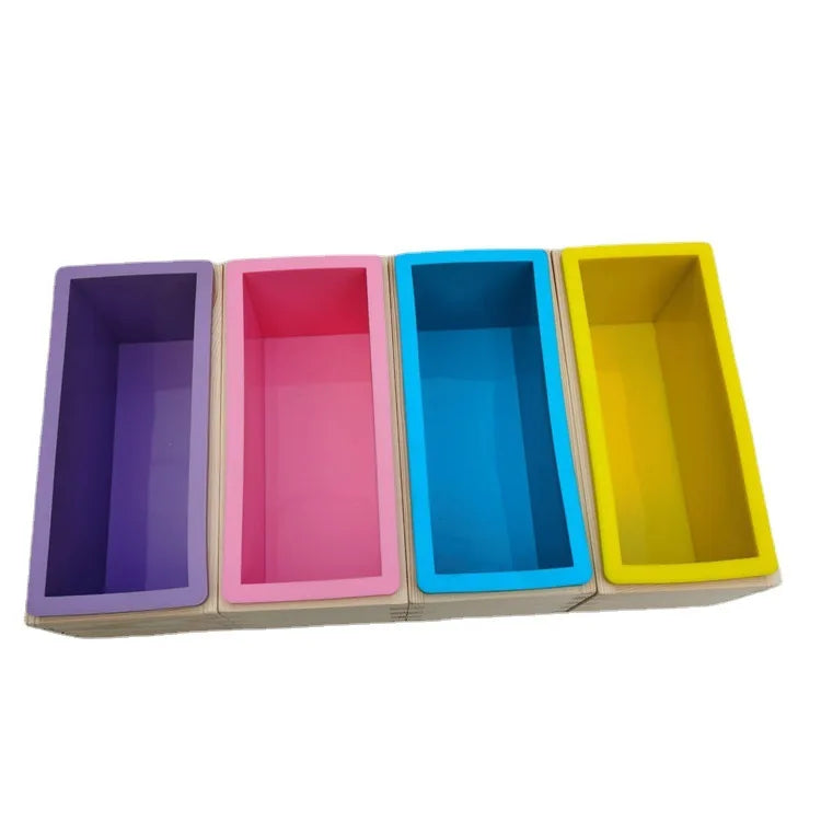 600ml Soap Mold Rectangular Mold with Wooden Box Silicone Inner Model  DIY Soap Molds for Soap Making