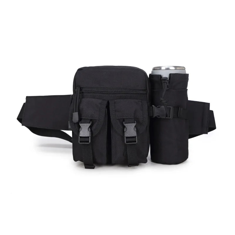 Molle Men Waist Bag Tactical Running Camping Fishing Water Bottle Storage Carrier Belt Waist Pouch