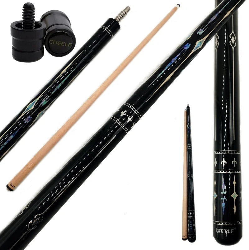For Professional Stainless Steel Joint Carom Pool Cue with Maple Shaft 1/2 Split Structure 530-540g Weight