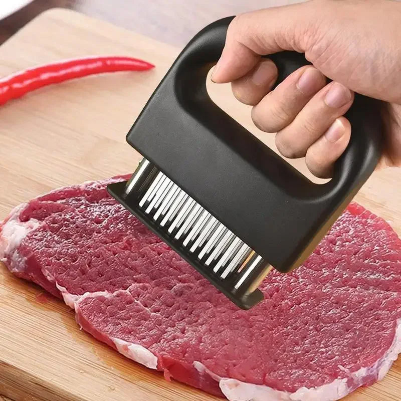 Retractable Stainless Steel Meat Needle Softener Tenderizer 48 Blades Kitchen Cooking Steak Hammer Pounder Tools Meat Beater
