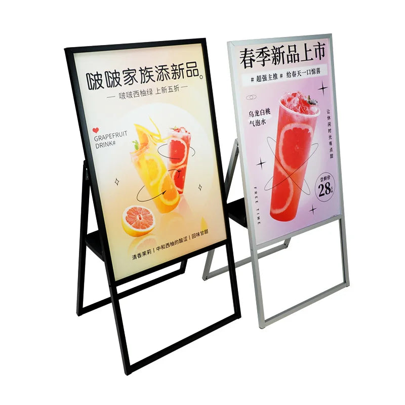 Tulundo Advertising Board Wind Resistant Outdoor A2 Poster Aluminum Double-Sided Stand Standee with Waterproof Packing