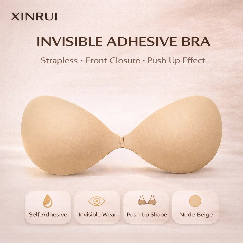 Big Cup Silicone Bra for Women Breathable Washable Self-Adhesive Matte Reusable Push-Up Backless Breast Lift Sexy Gathering