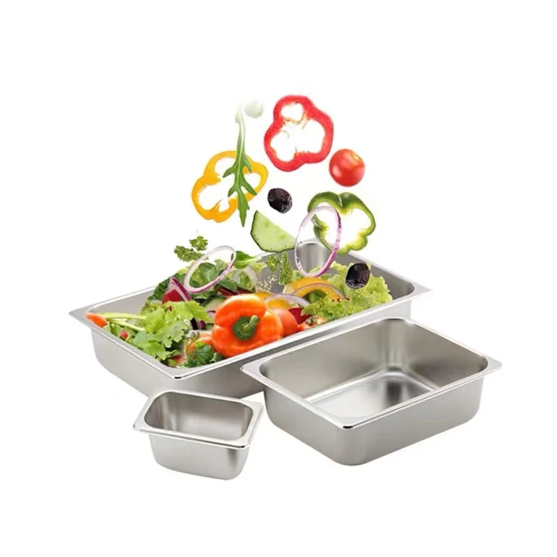 Hotel Buffet VariousSizes StainlessSteel  Food Gn Pan Commercial Restaurant School Canteen  Food Serving GN Pan