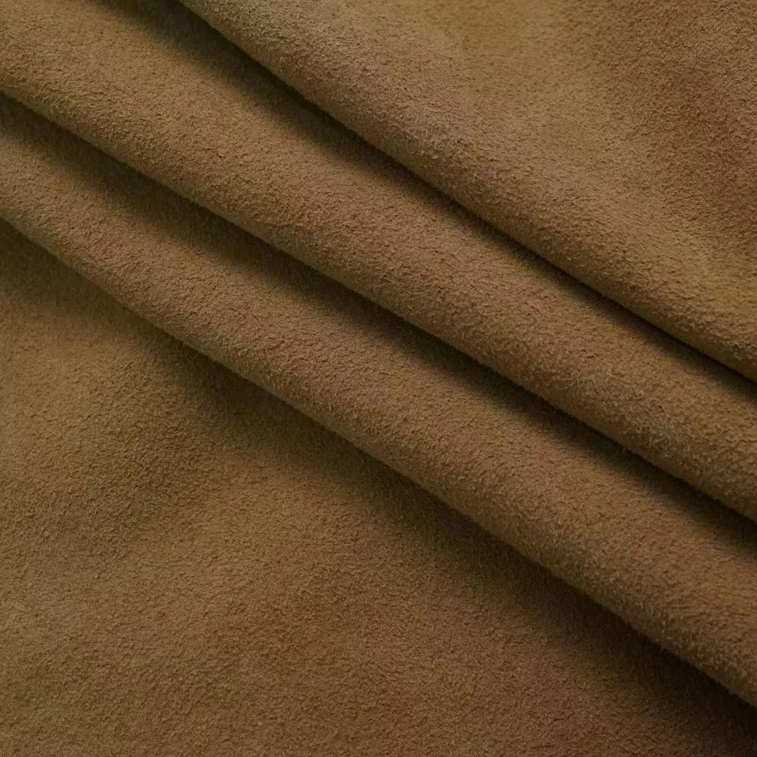 2026 Super Quality Synthetic Suede Fabric Waterproof PU Flocking Leather for Boot and Shoes 100% Water Resistant for Costumes