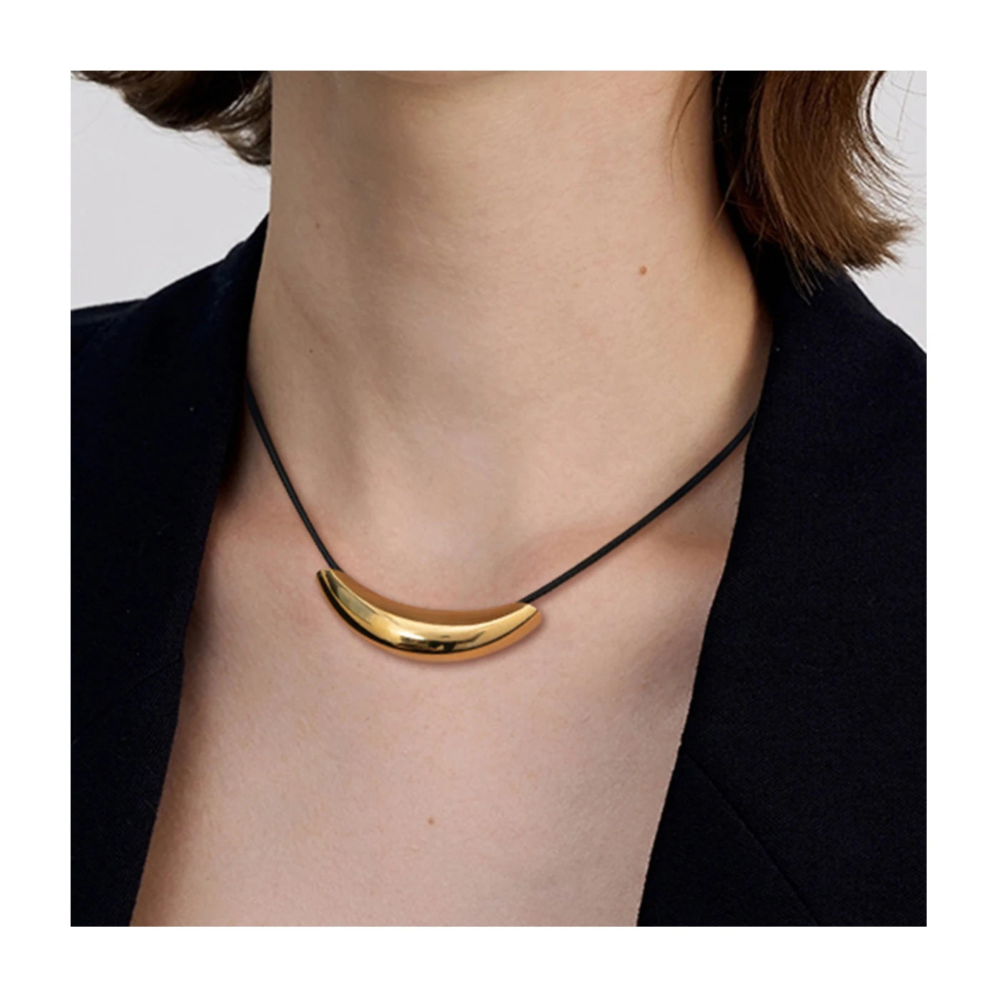 ERESI New Arrival Design Round Snake Necklace Gold Plated Stainless Steel Choker Magnetic Clasp Silver Chain Necklace for Wom