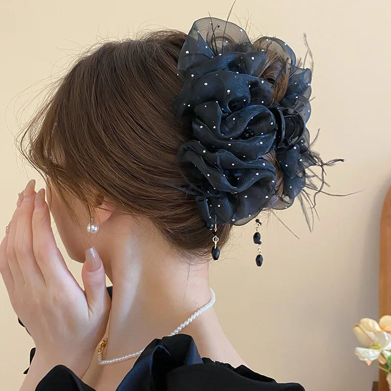 Fashion Crystals Acetate Hair Claw Clip for Women Hair Accessories 1039