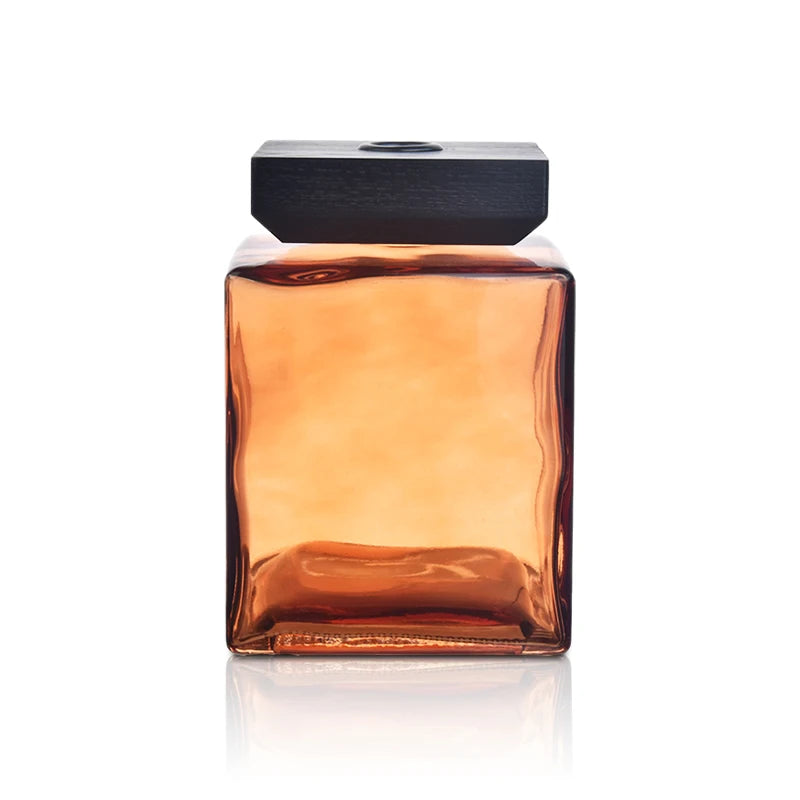 1000ml Reed Diffuser Glass Bottle Square Reed Diffuser Bottle Container Empty Over-sized Amber Glass Diffuser Bottle Wooden L
