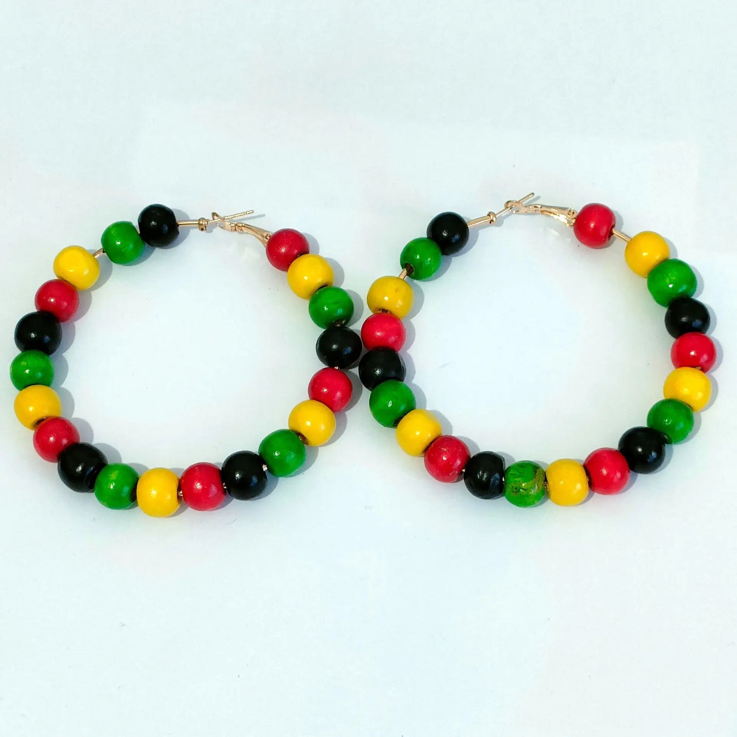 Fashion Trendy Ladies Statement Wood Earrings African Wooden Rasta Earrings for Women Jewelry