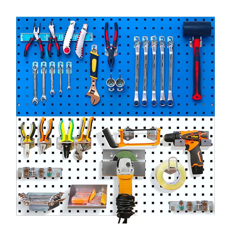500*400mm0.8mm Heavy Duty Galvanized Steel Pegboard Wall Mounted Tool Organizer Board