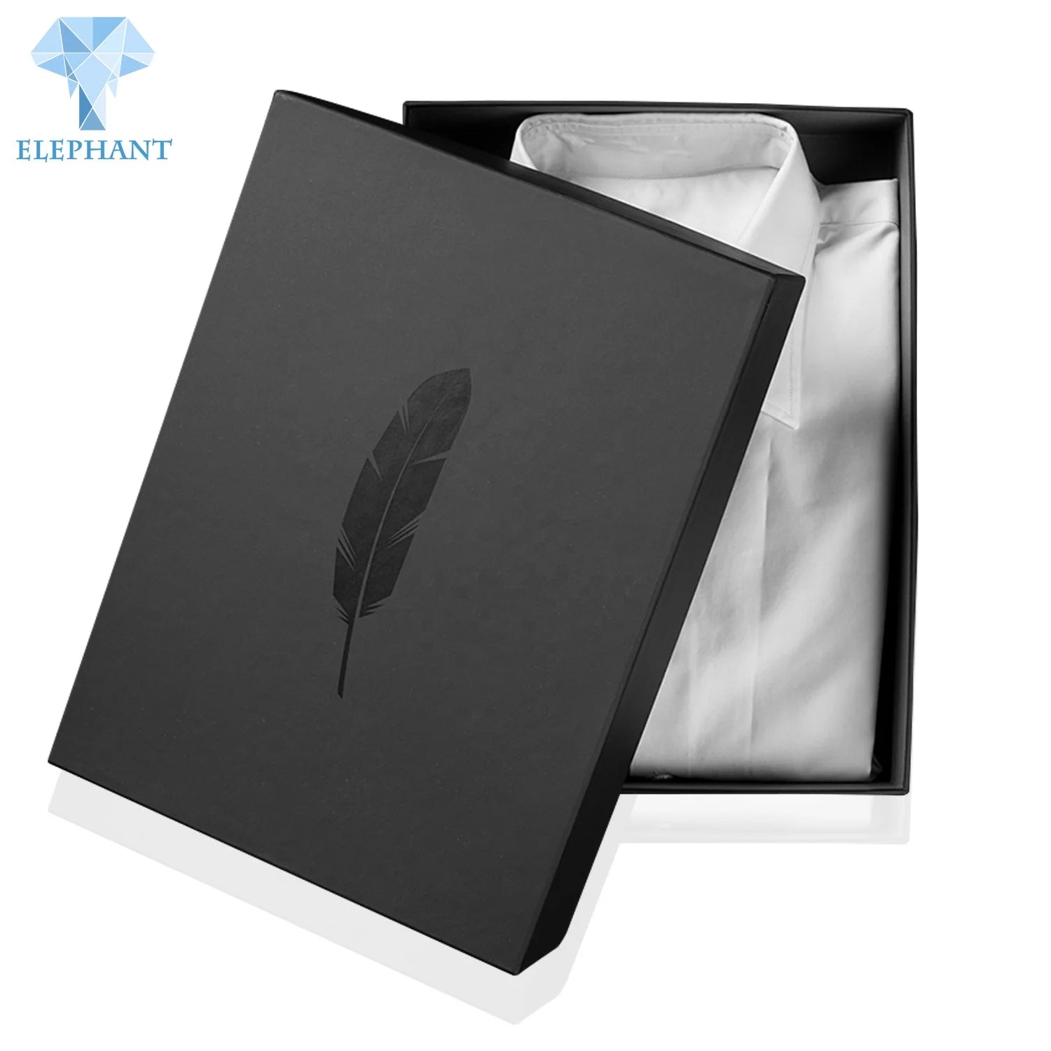 Custom Logo Advanced Printing UV Men's Dress Shirt and Tie Black Box