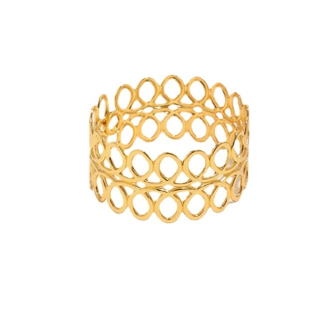 LK240369 Wholesale Gold and Sliver Table Napkins Ring for  Hotel Restaurant Wedding Napkin Holder Ring on Table