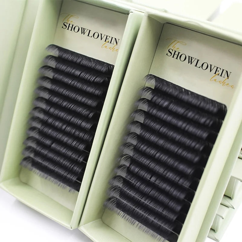 In Stock 0.03 05 07mm Mega Volume Lash Russian Volume Lash C D Curl 8-25mm Eyelash Extension