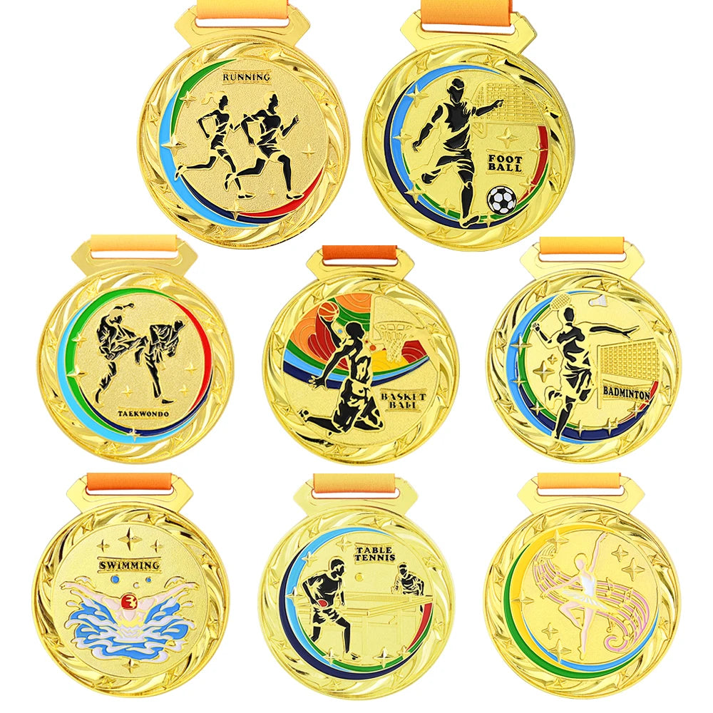 Wholesale Design Your Own Metal Sports Medal Custom Blank Medals for Any Competition Marathon Football Basketball Trophy Meda