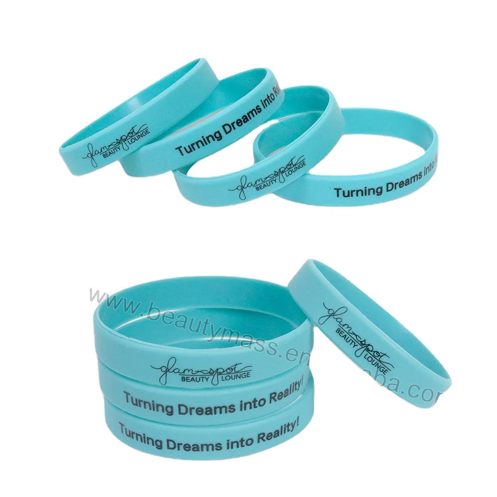 Custom Logo Hot Selling Design Custom Wrist Band Personalized Logo Rubber Bracelet Elastic Silicone Wristband
