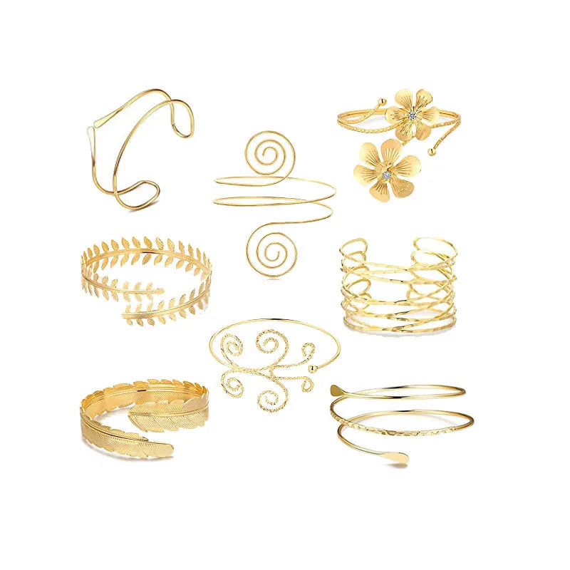 INS Style Flower Armband Diamond-set Armband Open Wide Bracelet Cuff Bangle Bracelet for Women