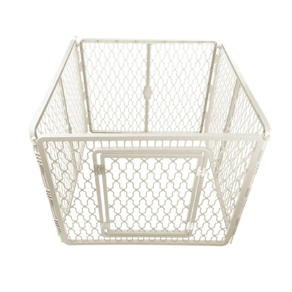 AFP Indoor Outdoor Safety Plastic 4-Panels Dog Playpen Custom Durable Large Dog Fences Portable Foldable Pet Fences for Trave