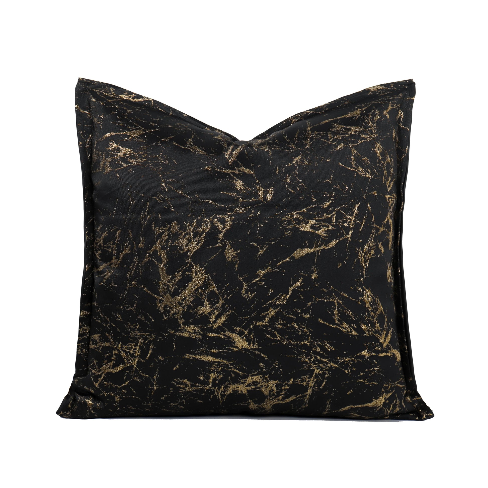 Tiff Home Luxury Black Gold Textured Cushion Cover 45*45cm New Trend Removable Vintage Pattern Quilted Technique Wholesale