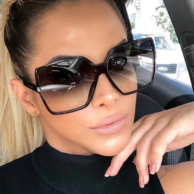 Imanba B26 New Trendy Large Frame Shades Women Drive Sunglasses Fashion Colorful Glasses Men UV400 in Stock