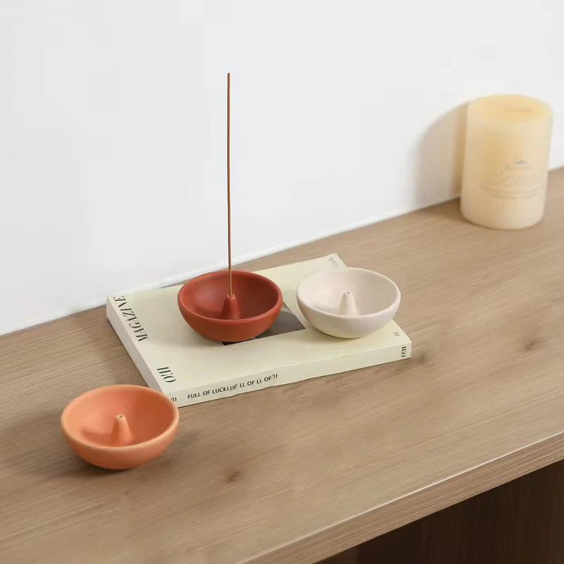 Handmade Cute Porcelain Incense Holder Creative Tray Customized Design Modern Nordic Style Bowl Palo Santo Burner