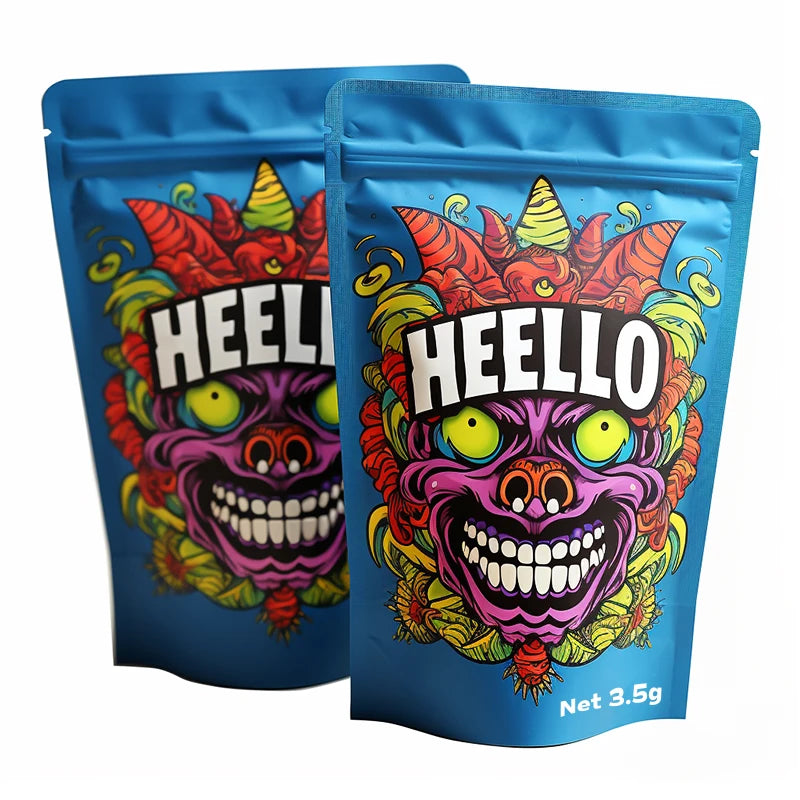 Personalized Food Mylar Bags Glossy Finish Standup Ziplock Bags Packing Candies Aluminum Foil Food Grade Candies Packaging Po