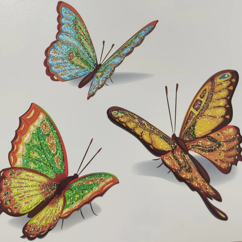 Wholesale Custom Temporary Waterproof Butterfly Body Art Glitter Face Tattoo Stickers Water Transfer Paper PET Film CE Certif