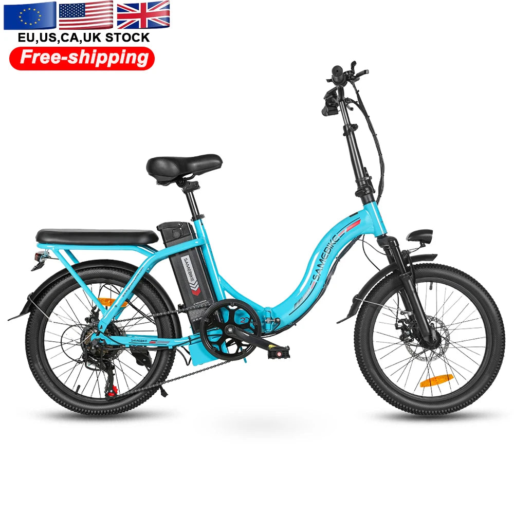2024 New UK Warehouse Free-shipping SAMEBIKE 36V12Ah Lady City Ebike Foldable 20inch Electric City Bicycle for Lady