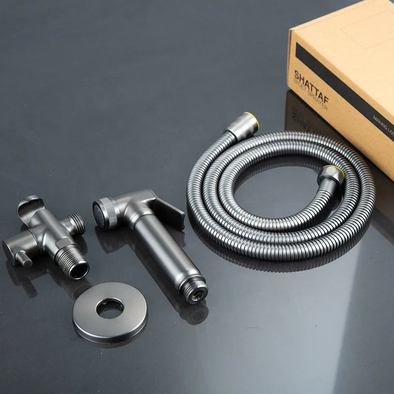 High Quality Brass Eco-Friendly Bathroom Portable Hot Cold Toilet Bidet Sprayer Shattaf Wall Mounted Attachment for Hotel Eur