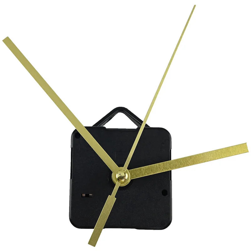 Gold Silwnt Wall Clock Mechanism Coloured Hands 8mm Thread
