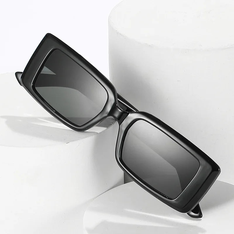 Lmamba  229427 New Style Fashion Trendy Personality Square Small Frame Jelly Colored Women Men Shades Vintage Sunglasses