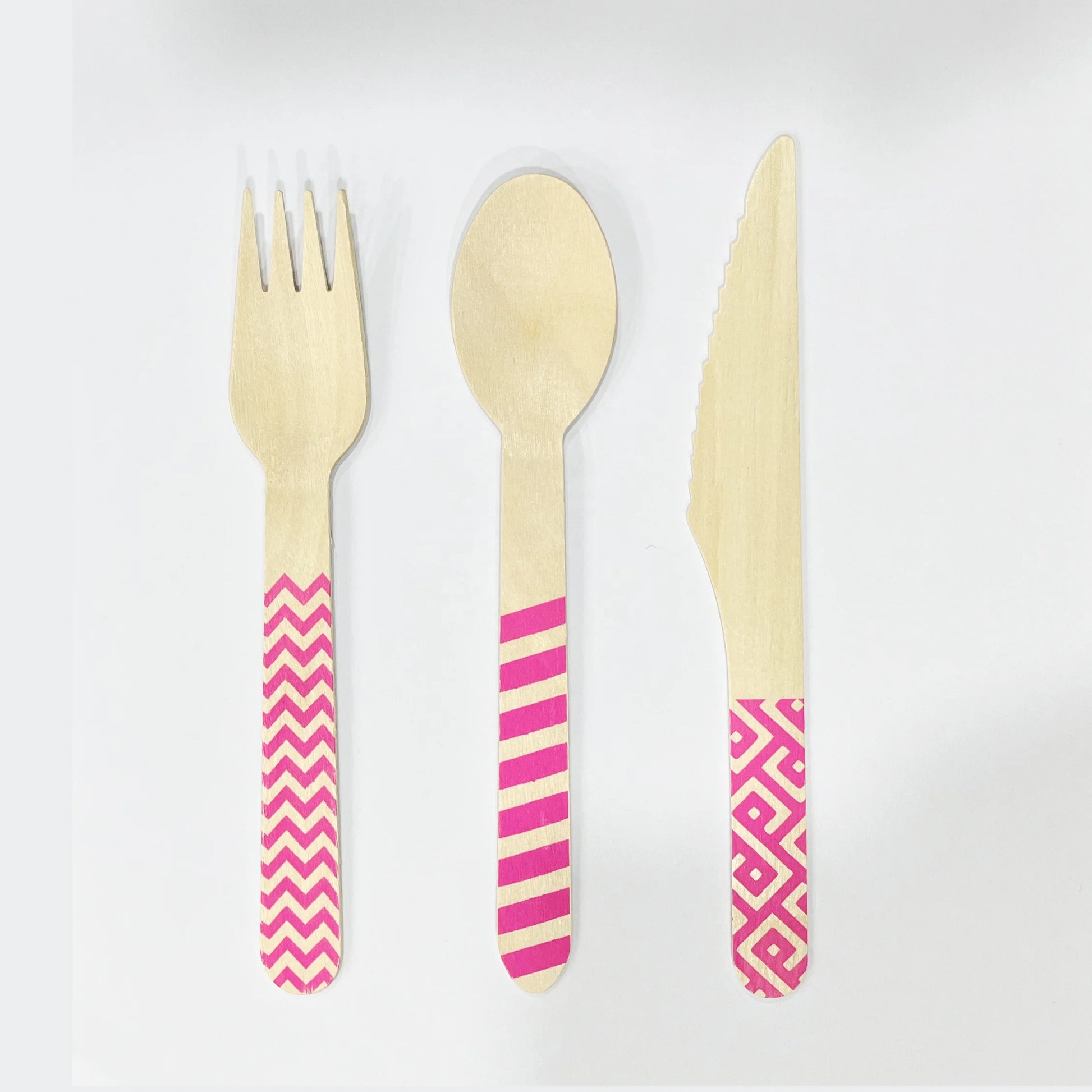 Ecoreware Biodegradable Disposable Branded Wooden Cutlery Disposable Dinner Cutlery Set