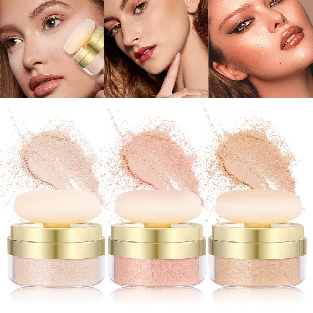 Translucent Matte Mineral Finishing Powder Dark Skin Tones Butterfly Waterproof Whitening Light Fair Medium Loose Makeup Sett