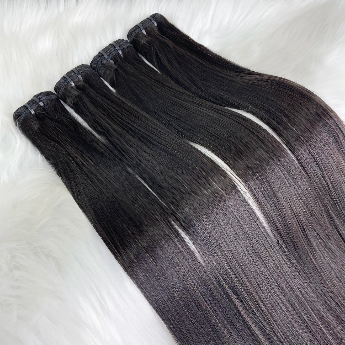 Goodluck 15a Salt and Pepper Hair Human Virgin Hair Pu Skin Raw Human Hair Bundles for Weft Extensions