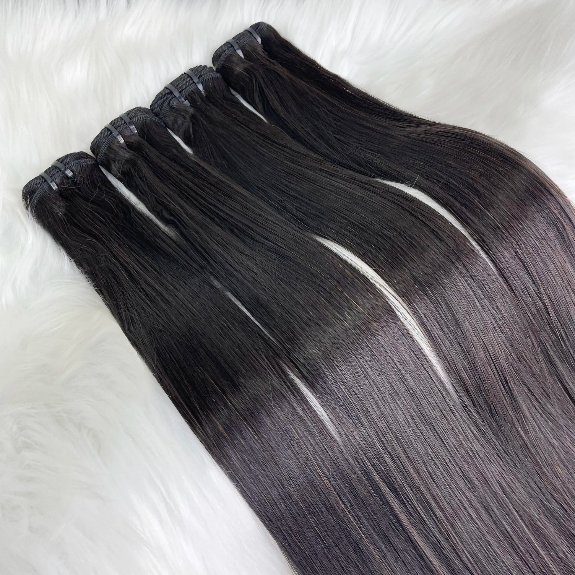 Goodluck 15a Salt and Pepper Hair Human Virgin Hair Pu Skin Raw Human Hair Bundles for Weft Extensions