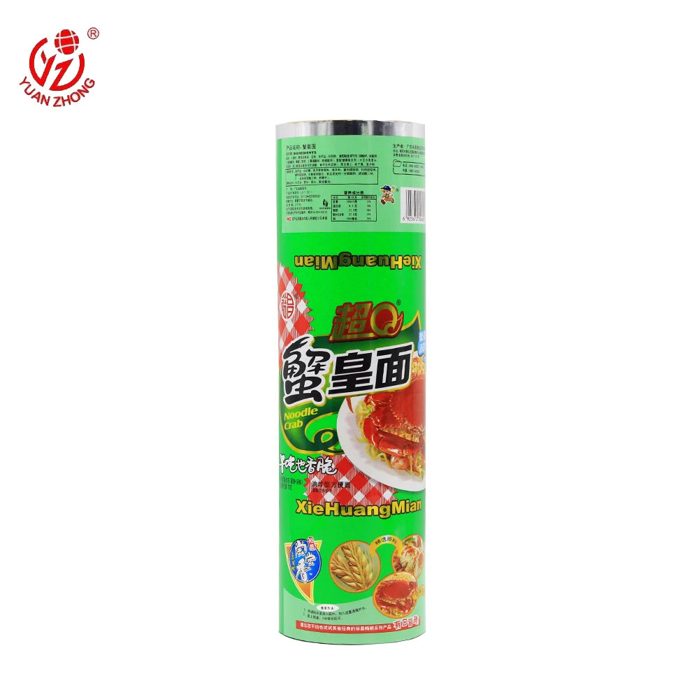 Custom Soft Waterproof Eco-friendly Heat Seal Instant Noodle Snack Food Packaging Roll Film Mylar Laminated Plastic Film